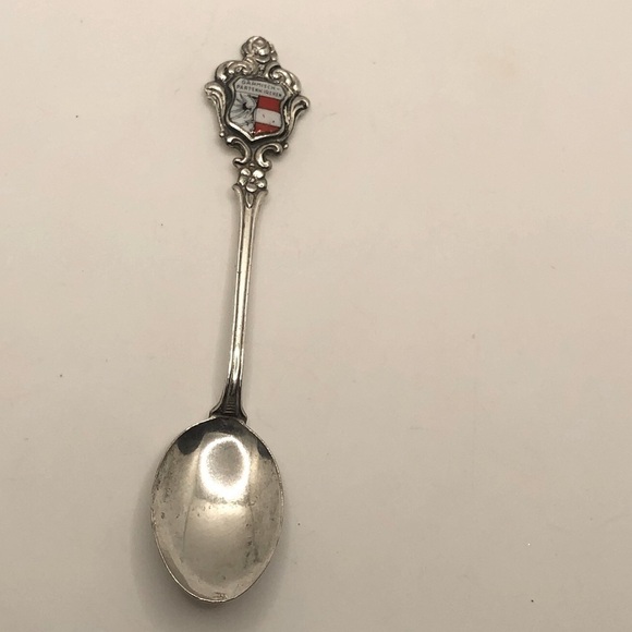 Vtg 800 Silver Garmish Partenkirchen Souvenir Spoon Heidelberg 800 EHJ / 4.1” - Picture 1 of 5